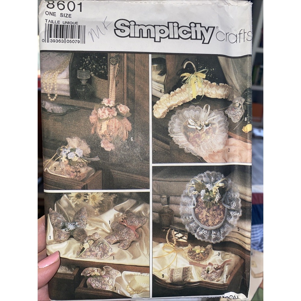 Vintage 1988 Simplicity 8601 Potpourri Holder Sachet Sewing Pattern Uncut